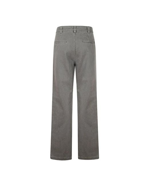 Aspesi Gray Straight Trousers for men
