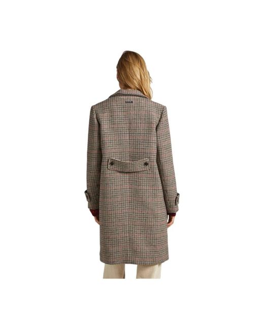 Pepe Jeans Brown Single-Breasted Coats