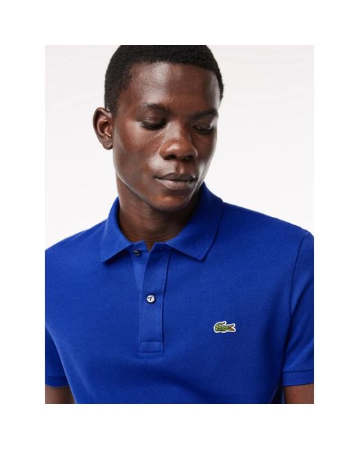 Lacoste Slim fit baumwoll polo shirt (blau) in Blue für Herren