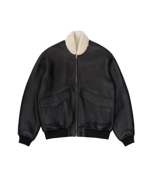 Just things we like Itsuki Reversible Shearling Jacket in het Black voor heren