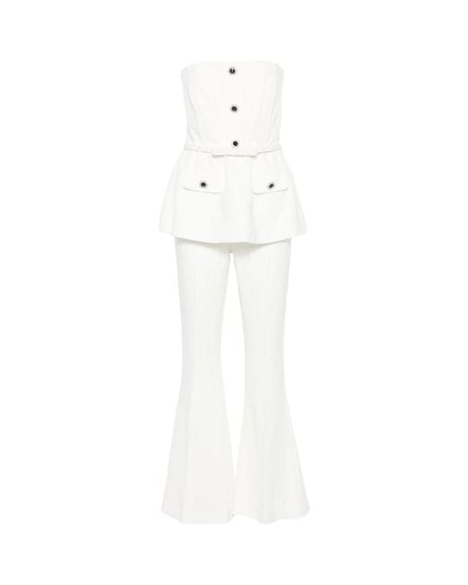 Self-Portrait Jumpsuits in het White
