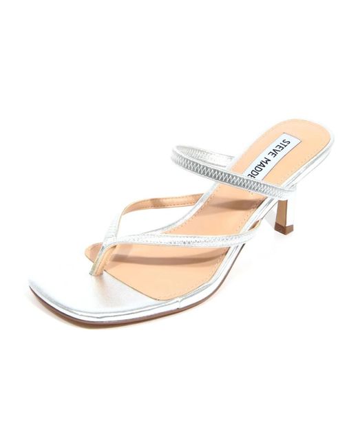 Steve Madden Natural Heeled Mules