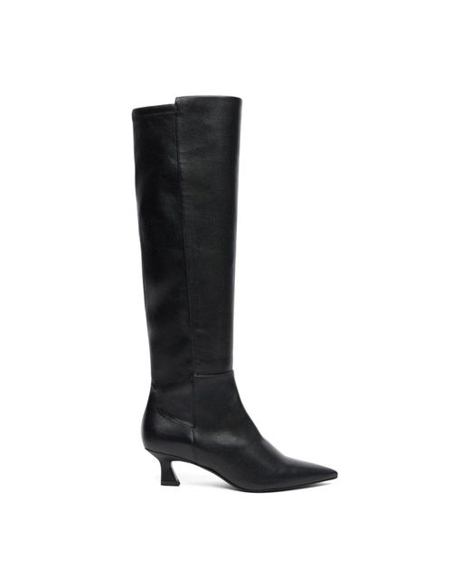 Stuart Weitzman Schoenen ,Zwart ,Leer 5050 Vinnie Boot 50 in het Black