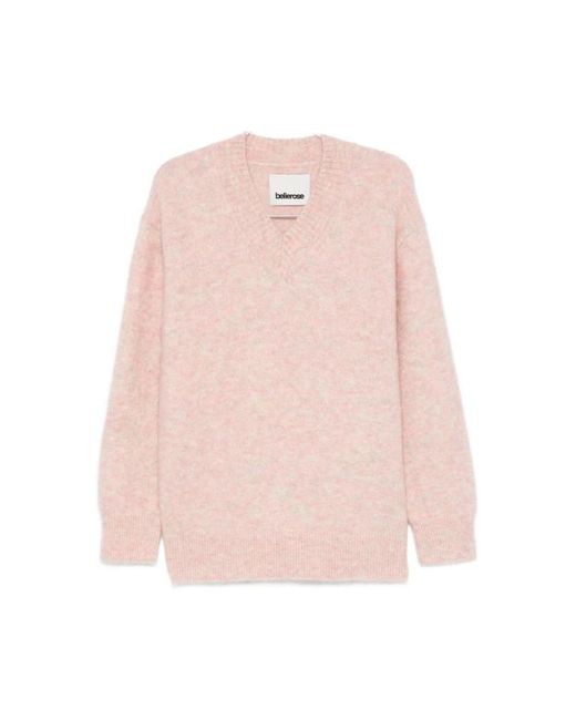 Bellerose Pink V-Neck Knitwear