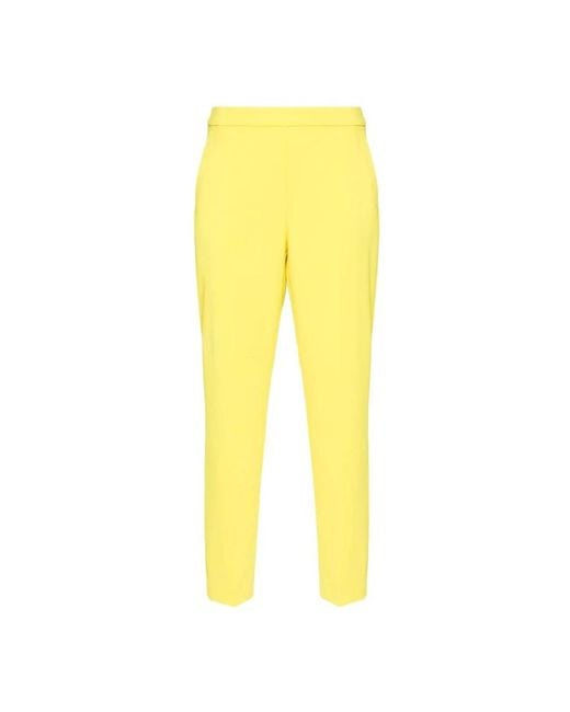 Pinko Yellow Cropped Trousers