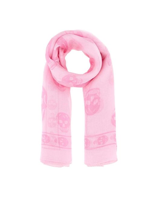 McQueen Pink Silk Scarves