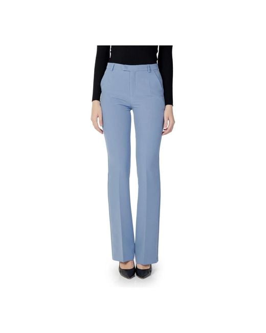Sandro Ferrone Blue Wide Trousers