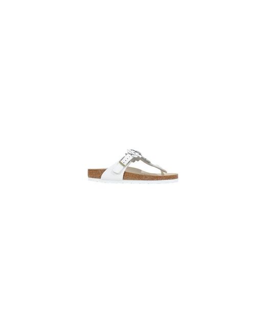 Birkenstock White Flip Flops