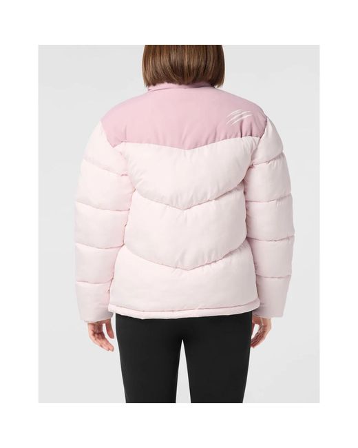 Philipp Plein Puffer Jacket in het Pink