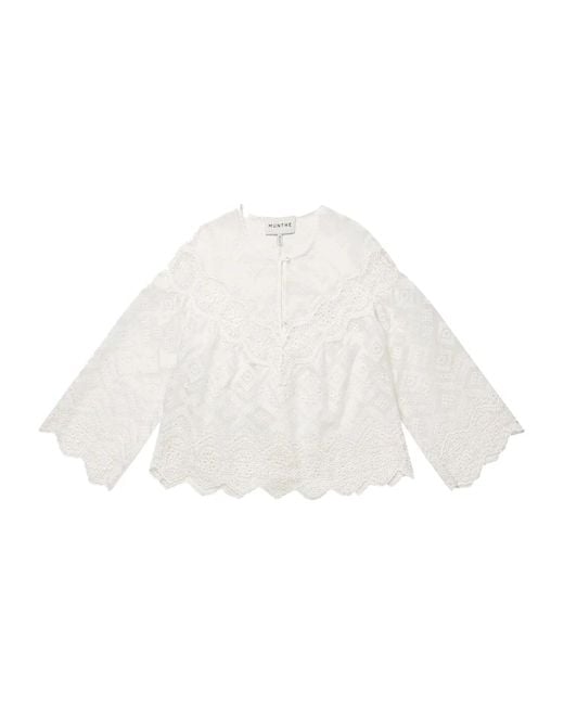 Munthe Overhemden ,Wit ,Blouses in het White