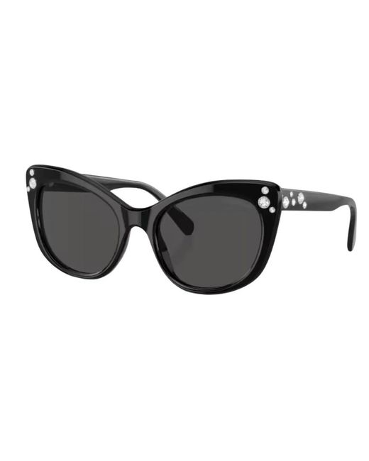 Swarovski Black Schwarze/dunkelgraue sonnenbrille