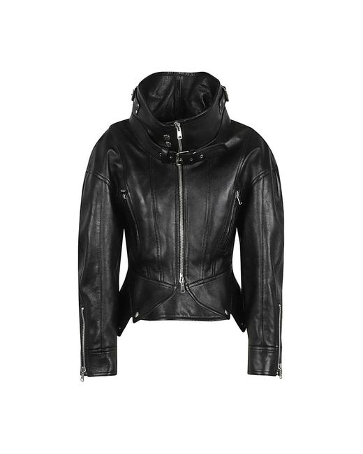 Alexander McQueen Black Leather Jackets