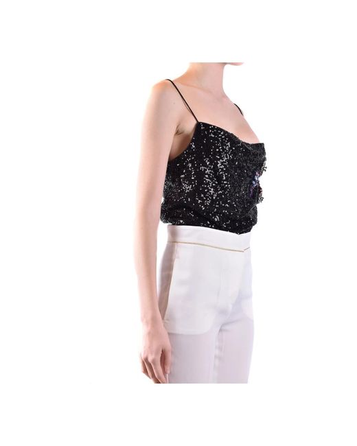 Pinko Black Sleeveless Tops