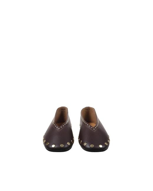 Ganni Brown Ballerinas