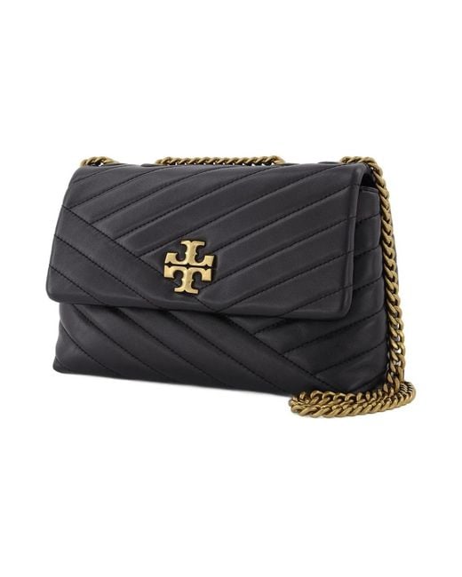 Tory Burch Black Schicke Leder Chevron Hobo Tasche