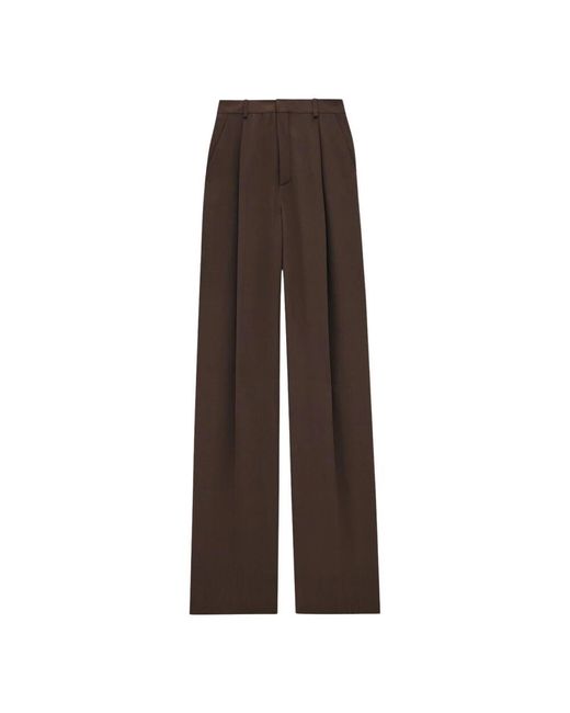 Saint Laurent Brown Seiden crepe hose