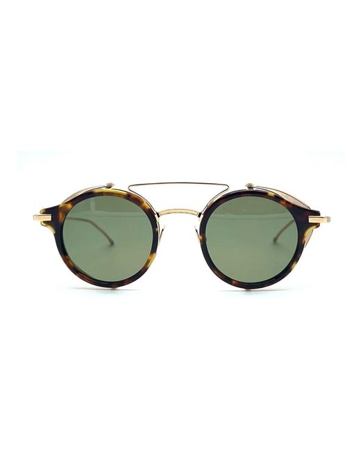 Thom Browne Retro runde sonnenbrille mit seitenschutz thom e in Green für Herren