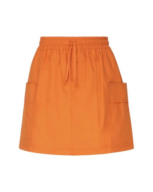 Falda corta de algodón naranja Mariuccia Milano de color Orange