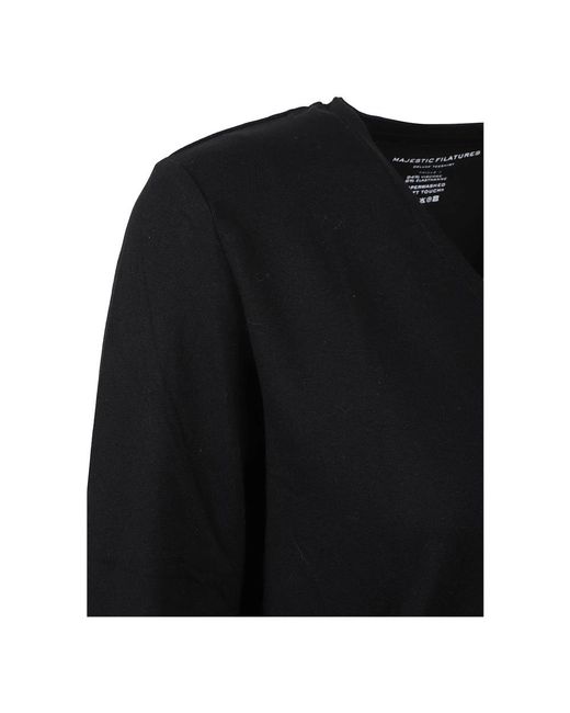 Majestic Filatures Black Long Sleeve T-Shirts