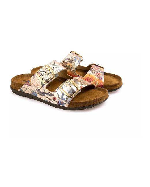 Rohde Schoenen ,Veelkleurig ,Leer Mix Sandalen Collectie in het Brown