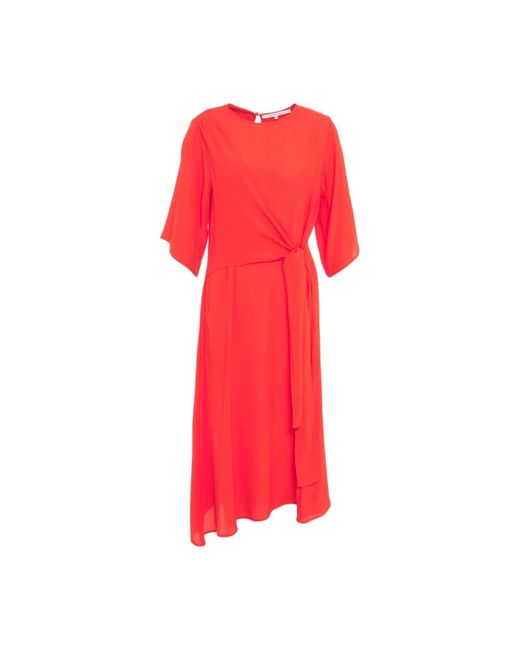 Second Female Midi Dresses in het Red