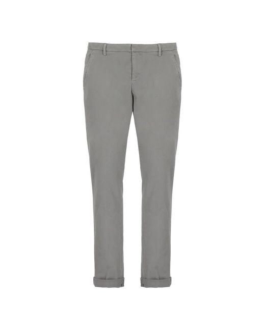 Dondup Broeken ,Grijs ,Katoen Grijze Katoenen Broek Met Zakken in het Gray voor heren