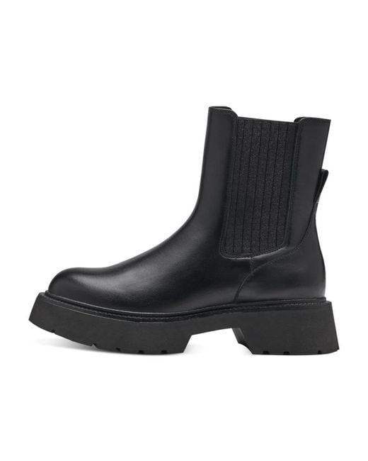 Marco Tozzi Black Chelsea Boots