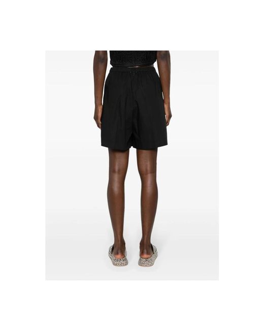 Forte Forte Black Schwarze bermuda popeline shorts,schokoladen bermuda popeline shorts,reine popeline bermuda shorts