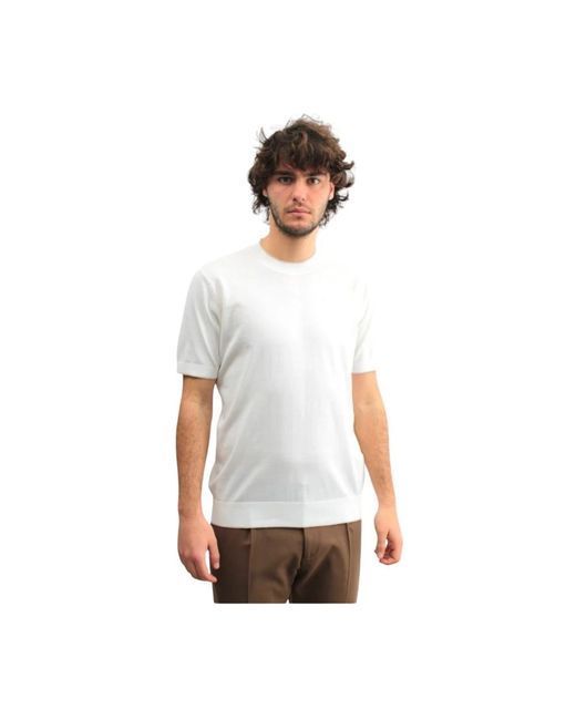 Paolo Pecora Weißes rundhals-t-shirt in White für Herren