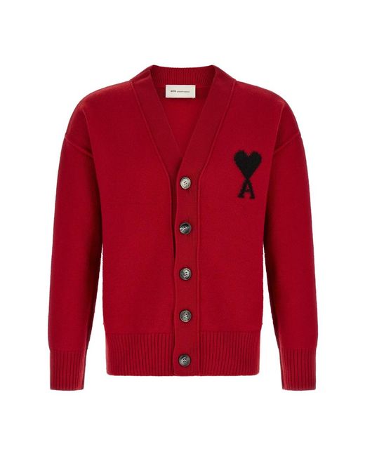 AMI Red Cardigans for men