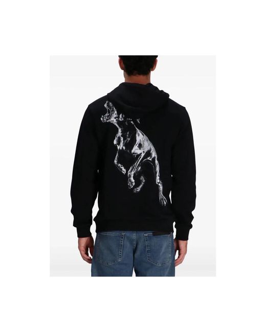 HUGO Schwarzer Kapuzenpullover Mit Tasche in Black für Herren