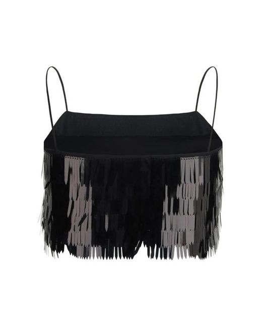 Self-Portrait Black Sleeveless Tops
