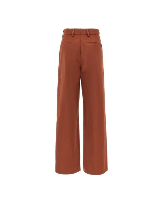 Dries Van Noten Brown Wide Trousers