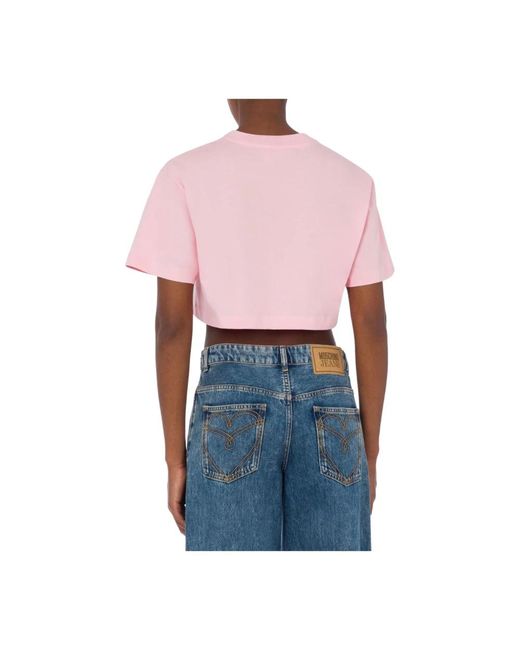 Moschino Pink Kurzarm mode t-shirt