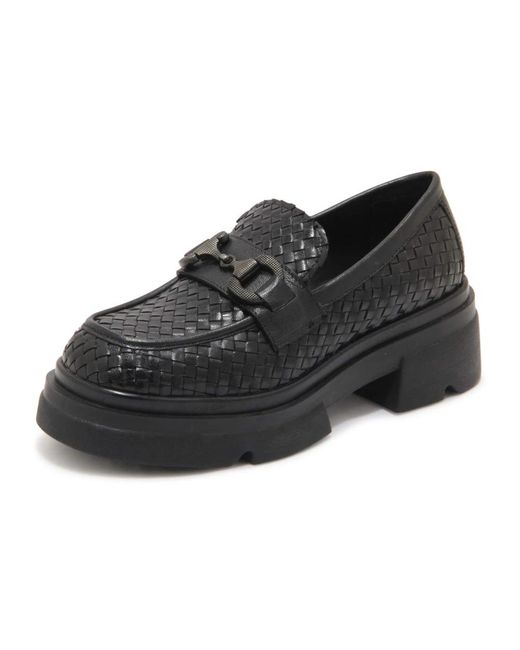 Emanuélle Vee Black Loafers