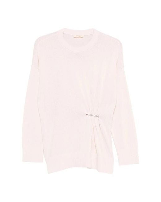 Twinset Pink Round-Neck Knitwear