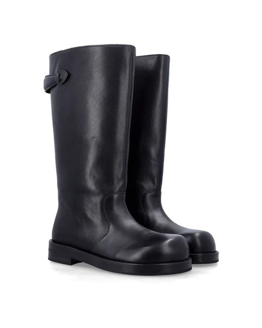 Acne Leather Laarzen in het Blue