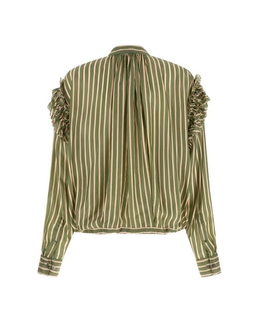 Dries Van Noten Green Blouses