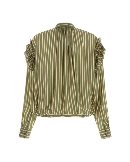 Dries Van Noten Green Blouses