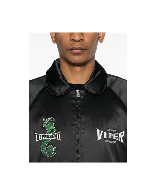 Bomber Jackets Represent de hombre de color Black