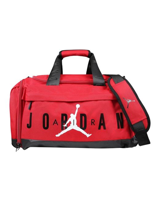 Valigia in poliestere rosso con stampa jumpman di Nike in Red