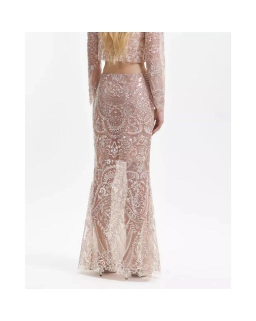 Self-Portrait Brown Maxi Skirts