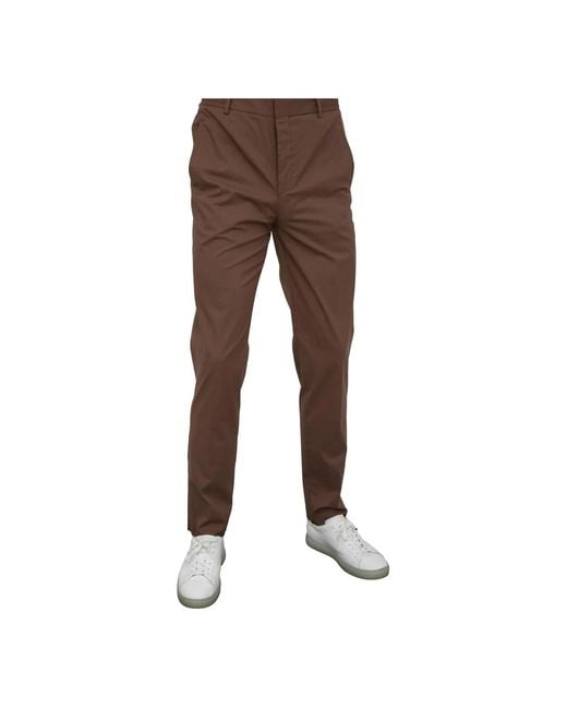 Corneliani Brown Slim-Fit Trousers for men
