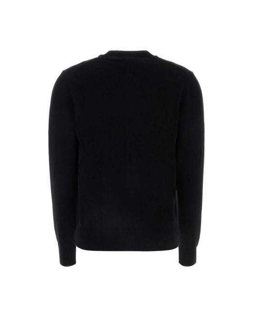 COMME DES GARÇONS PLAY Truien & Vesten ,Zwart ,Nylon Rond-Hals Cardigan in het Black voor heren