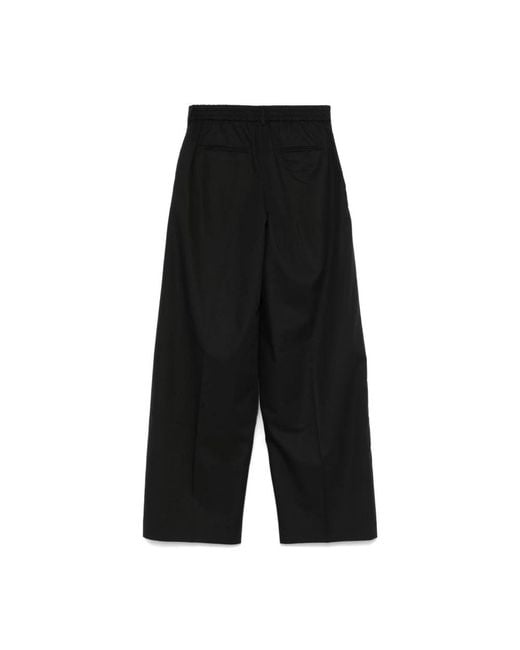 Straight Trousers PT Torino de color Black