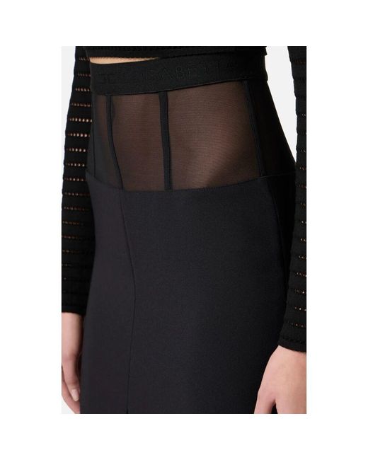 Midi Skirts Elisabetta Franchi en coloris Black