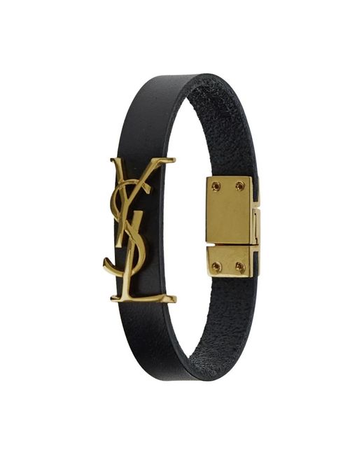 Bracelets Saint Laurent de hombre de color Black
