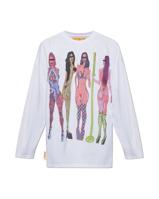 Long Sleeve Tops PDF de hombre de color White