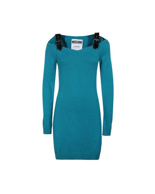 Knitted Dresses di Moschino in Blue