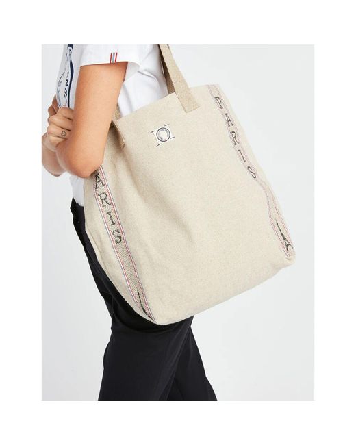 Ines De La Fressange Paris Natural Paris canvas einkaufstasche